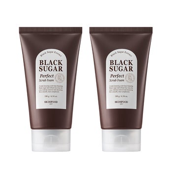 스킨푸드 블랙슈가 퍼펙트 스크럽 폼 180g x 2