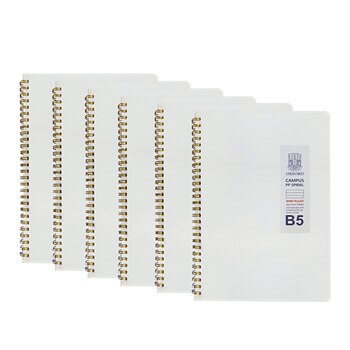 옥스포드 밀크 PP 절취스프링 B5 좌철 80매 6권팩
