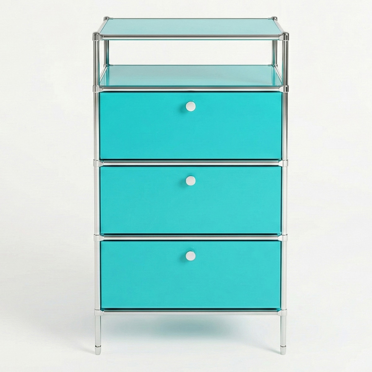 더원 모듈 3단 오픈 서랍장 - 민트