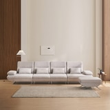 라클라우드 그랑블 스윙 기능성 패브릭 6인 소파 - 라이트그레이