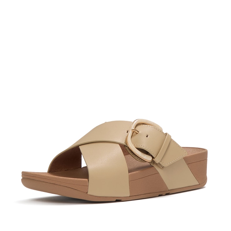 핏플랍 여성용 루루 레진버클크로스 슬라이드 - 카푸치노, UK4(230mm~235mm)