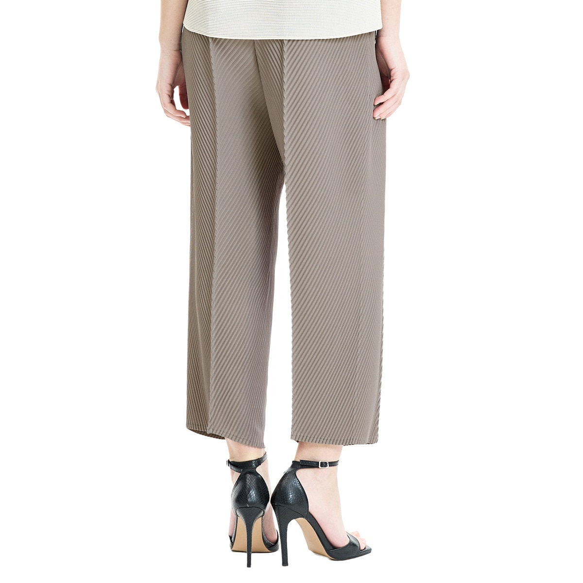 요이츠 여성 핀턱 플리츠 배기 팬츠 - 베이지, M/L