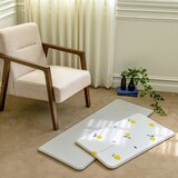 파크론 볼륨 주방매트 - 대형, 120 x 44 x 2cm, 레몬티 / 미스트그레이