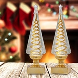 LED 크리스마스 트리 워터글로브 2개 세트 - 골드 LED 크리스마스 트리 워터글로브 2개 세트 - 골드