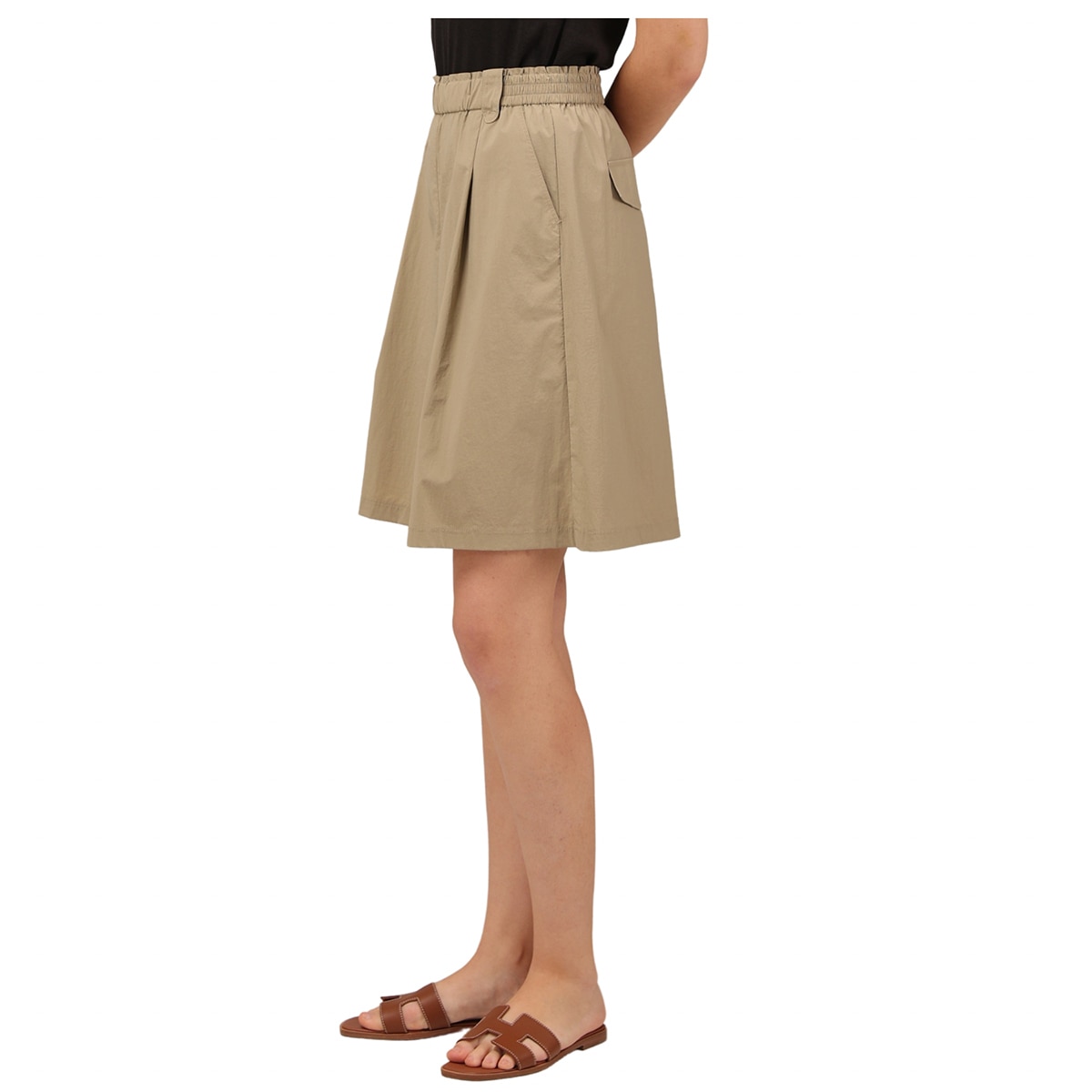 레니본 여성 플레어 반바지