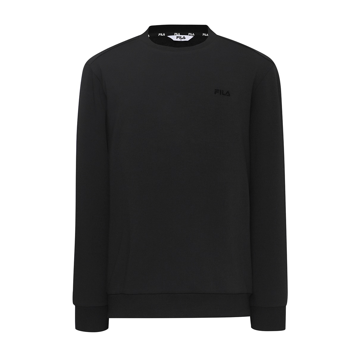 휠라 골프 남성 긴소매 융기모 크루넥