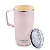 아소부 보온보냉 머그 600ml - 핑크