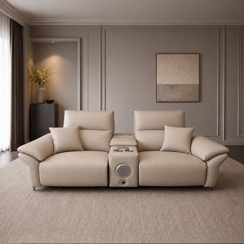본네이처홈 2-3인 리클라이너 소파+ 스피커 콘솔 본네이처홈 2-3인 리클라이너 소파+ 스피커 콘솔