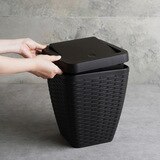 바스클립 라탄 다이아몬드 플립형 쓰레기통 7L 2개