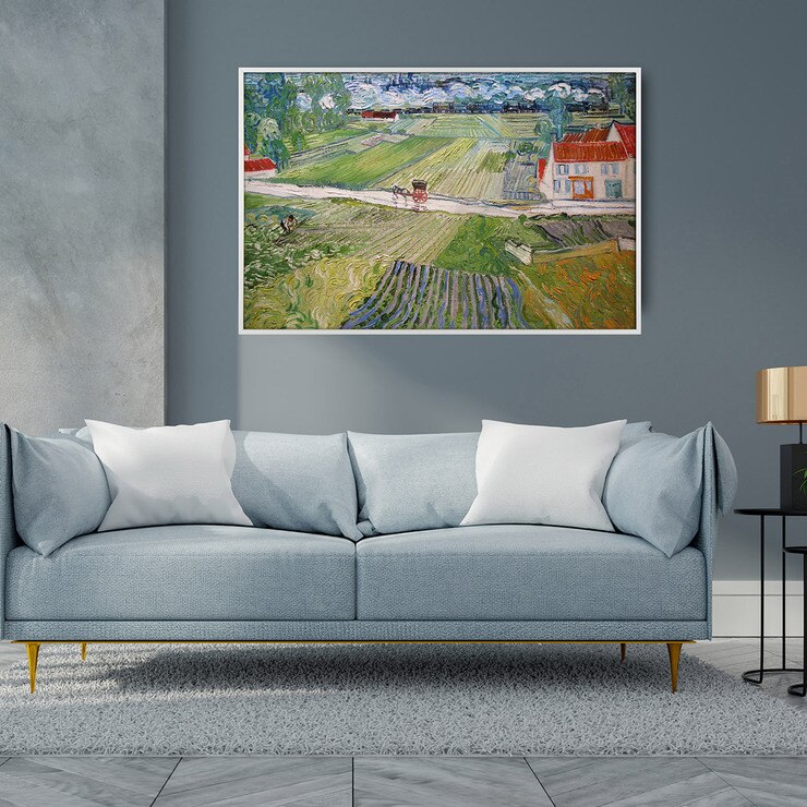 지클레 그림 액자 91x61cm - 고흐, 비온 후의 오베르의 풍경 지클레 그림 액자 91x61cm - 고흐, 비온 후의 오베르의 풍경