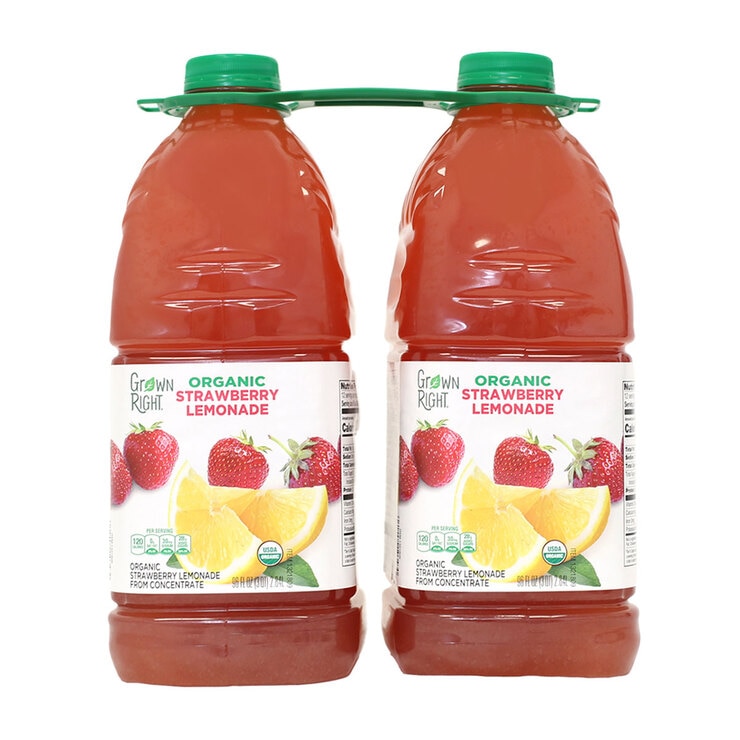 Grown Right Organic Strawberry Lemonade 2.84L x 2 1321809