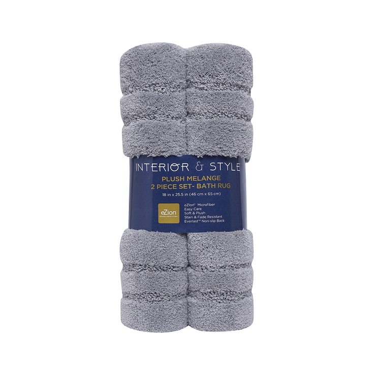 Welspun 멜란지 욕실 매트 2P - 실버그레이 Welspun 멜란지 욕실 매트 2P - 실버그레이