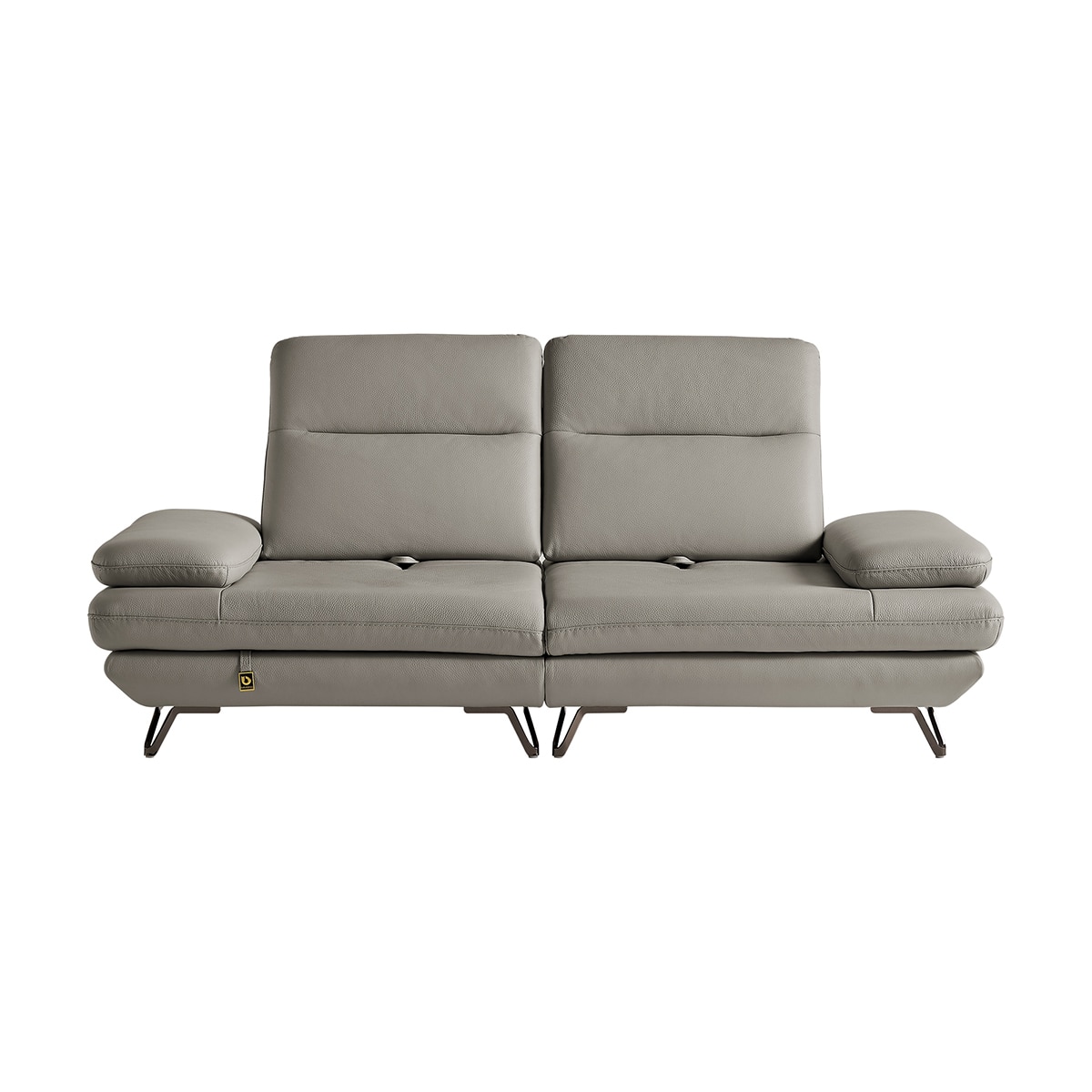 다우닝 모아나 스윙 전체 천연가죽 소파 3인 - 미드그레이