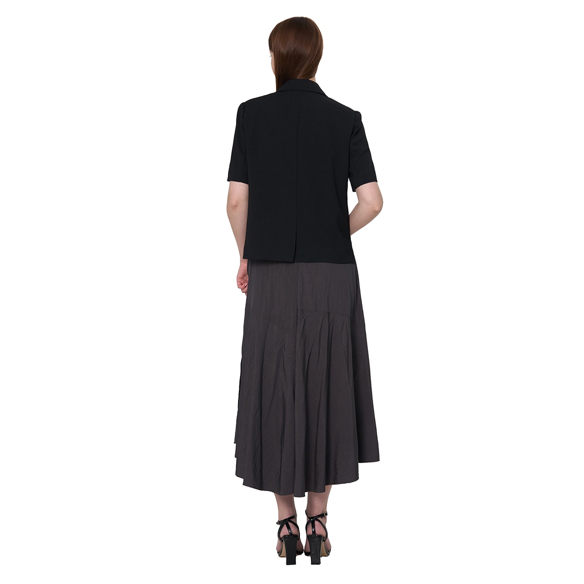 SOUP 여성 반소매 투버튼 재킷 - 블랙, S