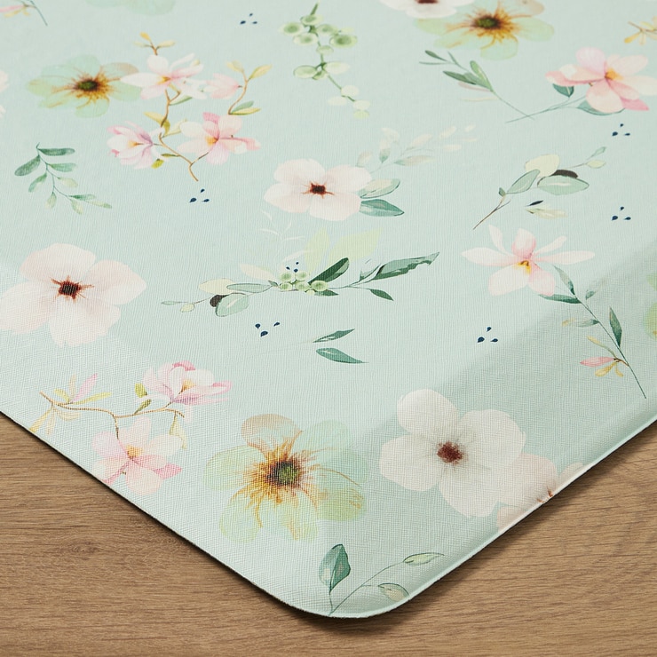 Town & Country 컴포트 겔 주방 매트 50x106cm - 라이트 그린 (플로럴) Town & Country 컴포트 겔 주방 매트 50x106cm - 라이트 그린 (플로럴)