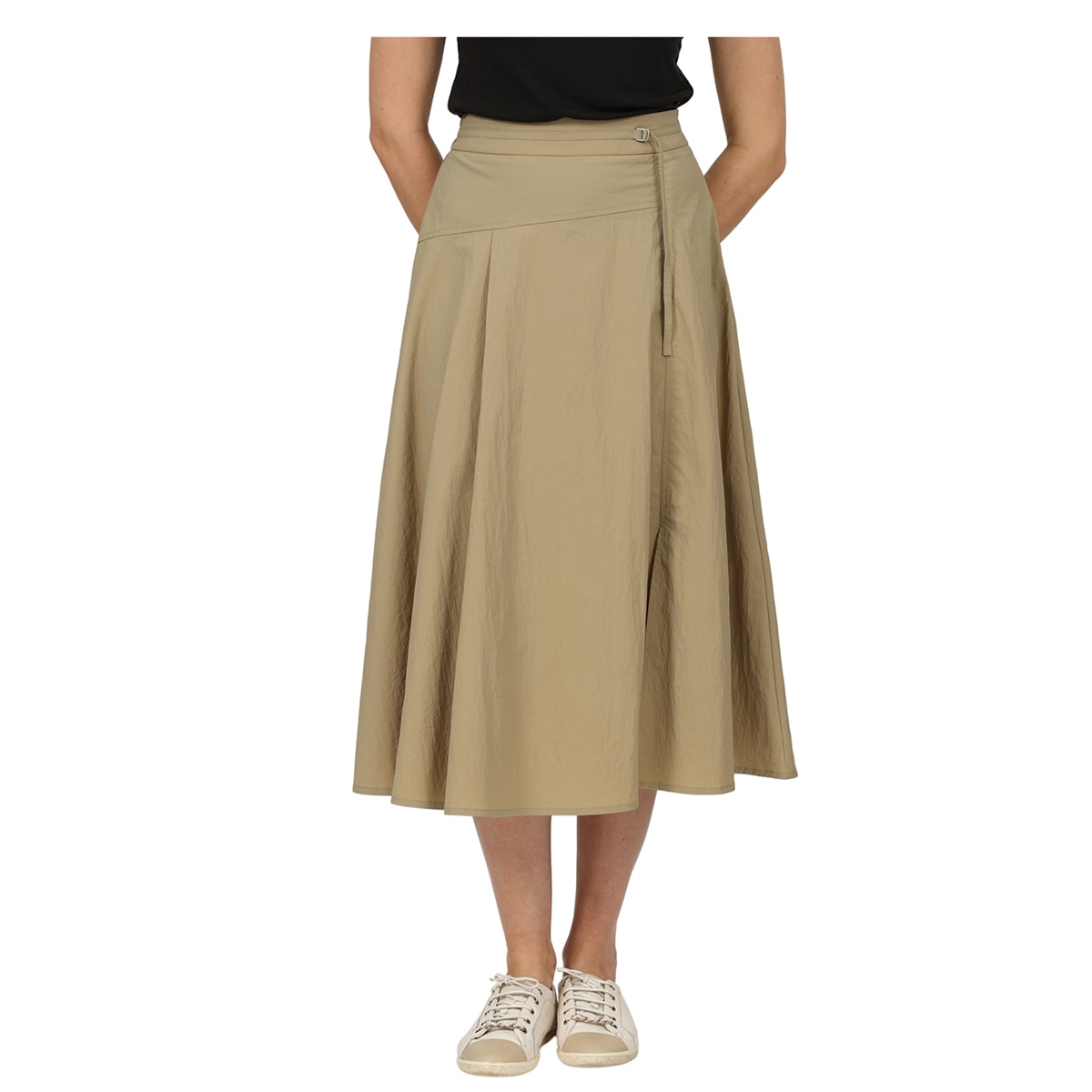 레니본 여성 플레어 스커트 - 베이지, S