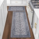 Wyatt&Ash 워셔블 러그 & 러너 세트 - 블루 Wyatt&Ash 워셔블 러그 & 러너 세트 - 블루