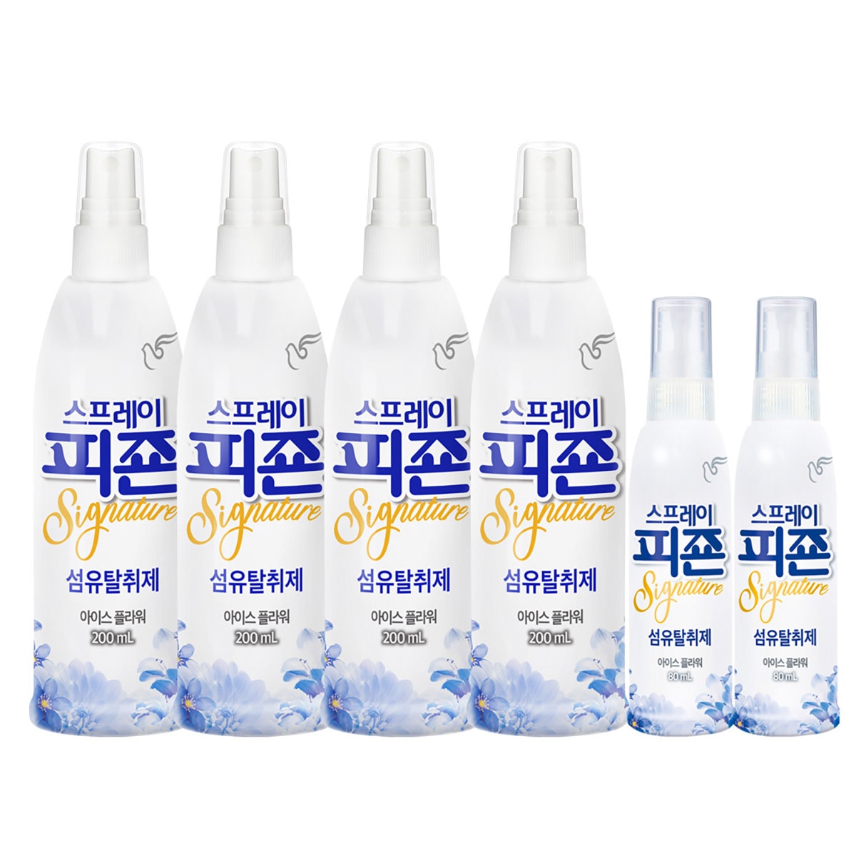 피죤 리치퍼퓸 섬유탈취제 80ml x 2 + 200ml x 4