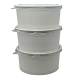 종이용기세트 80개 (1,100cc / 뚜껑 포함)