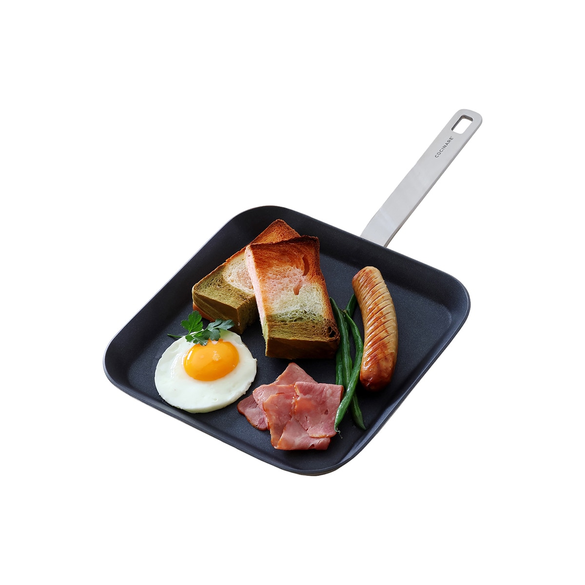 쿠치나레 통 3중 사각 코팅팬 24cm