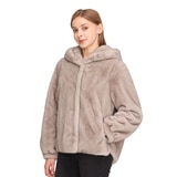 레니본 여성 인조퍼 재킷 - 그레이 레니본 여성 인조퍼 재킷 - 그레이