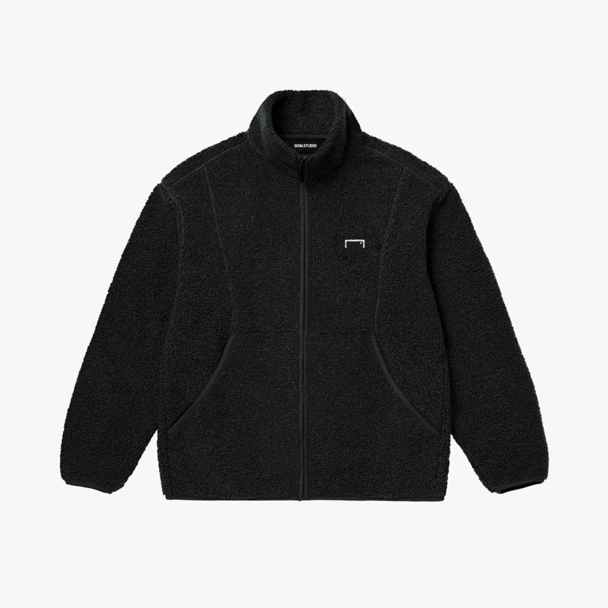 골스튜디오 남성 쉐르파 재킷 - 블랙, L