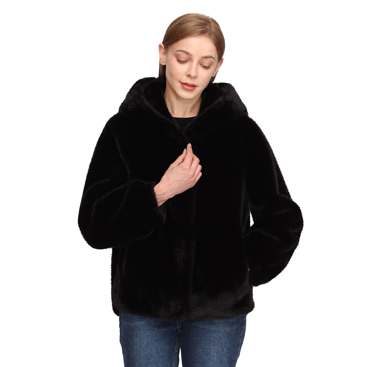 레니본 여성 인조퍼 재킷 레니본 여성 인조퍼 재킷