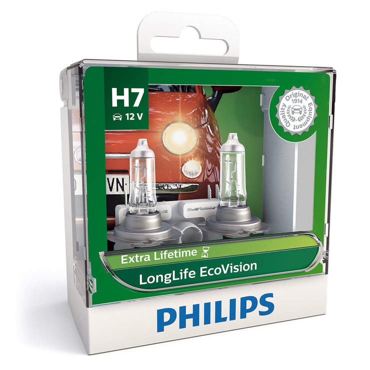 필립스 전조등(롱라이프 에코비전) & 브레이크등 전구 - H7