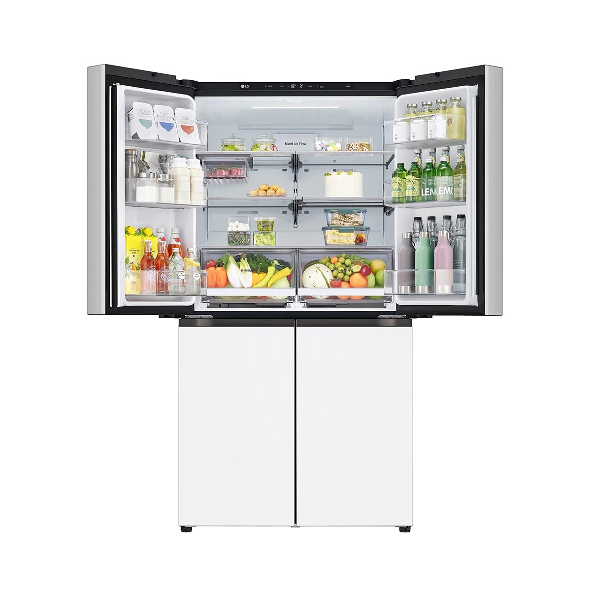 LG 오브제 AI 냉장고 870L, 메탈 그레이/화이트