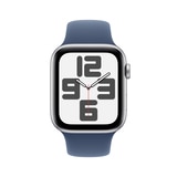Apple 워치 SE GPS 44mm 실버 알루미늄 스포츠 밴드 - S/M