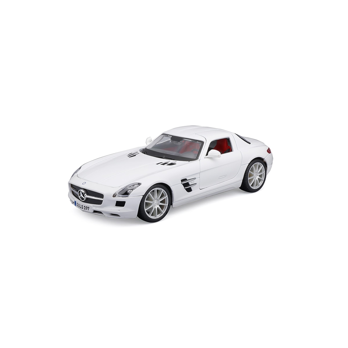 마이스토 장식용 1:18 축소 자동차 - 메르세데스 벤츠 SLS AMG(화이트)