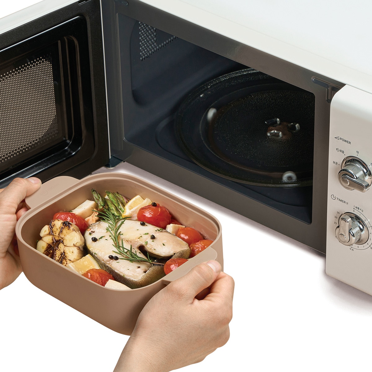 실리만 실리콘 멀티 찜기 세트 2PK - 그레이 베이지핑크