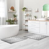 Riviera Home 쉐브론 옴브레 욕실 매트 2P