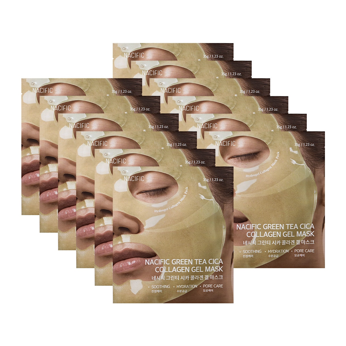 네시픽 콜라겐 겔 마스크 12 매 - 그린티 시카 네시픽 콜라겐 겔 마스크 12 매 - 그린티 시카
