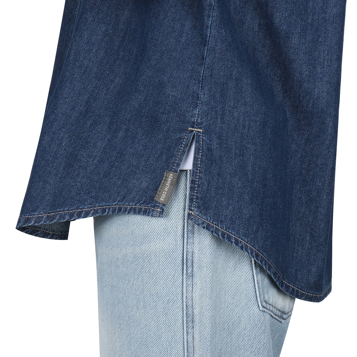 케네스콜 여성 데님 셔츠 - 다크 인디고, S 케네스콜 여성 데님 셔츠 - 다크 인디고, S