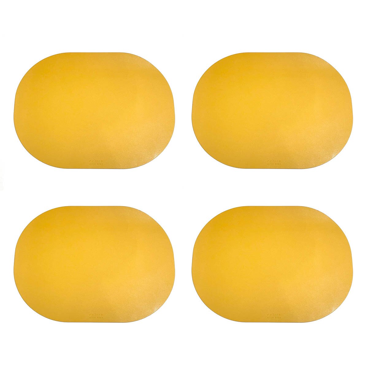 앳하스홈 인조가죽 테이블 매트 4P 45x35cm - 머스타드