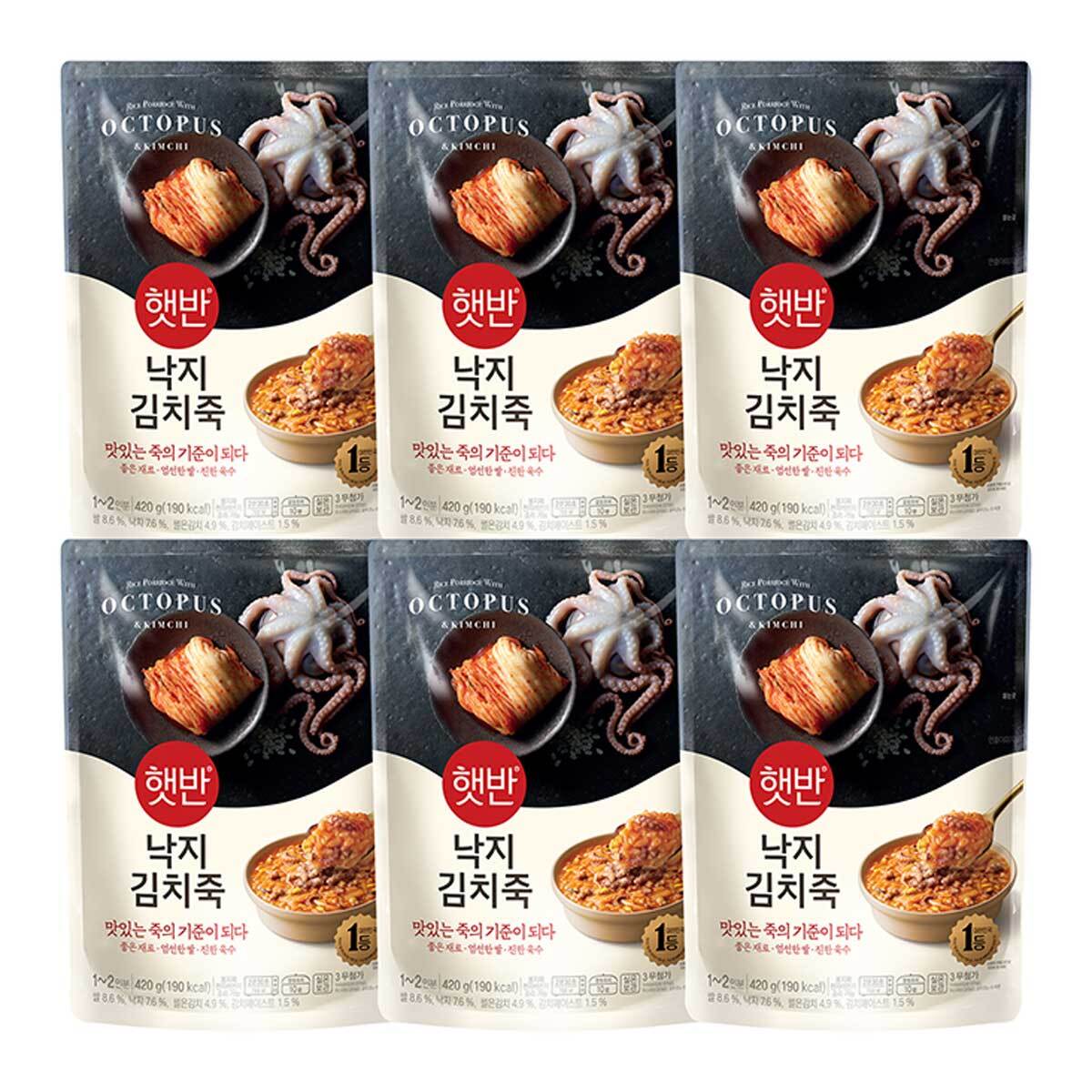 햇반소프트밀낙지김치죽 420g x 6