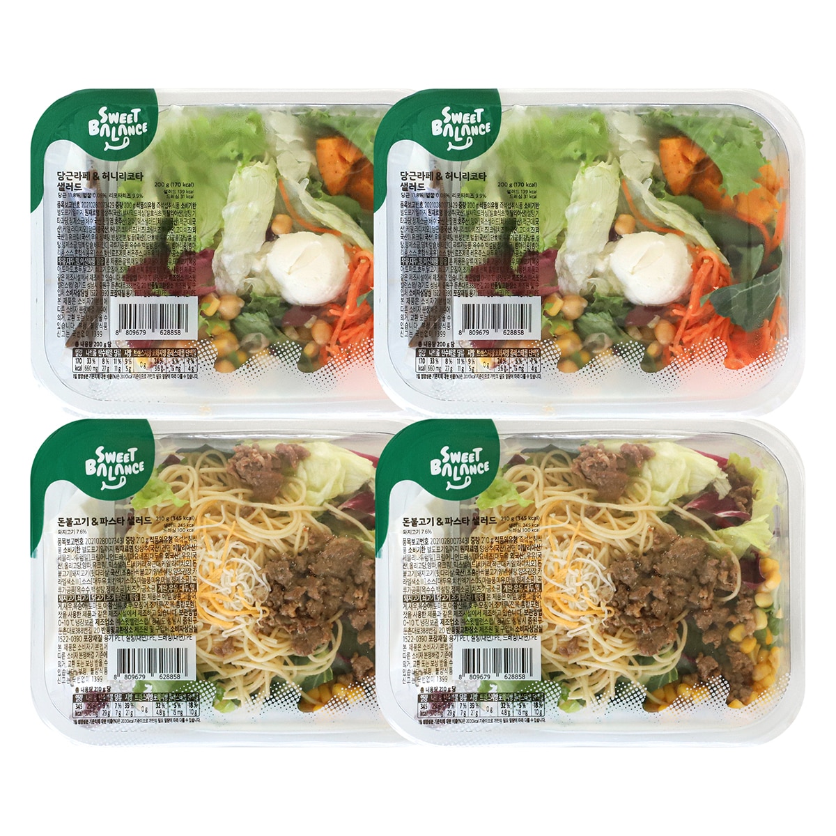 스윗밸런스 샐러드 2종, 4팩, 820g x 210ea