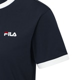 휠라 여성 링거 티셔츠 - 네이비, L