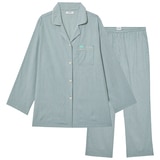 게스 여성 코튼 파자마 세트 - 그린 스트라이프, S