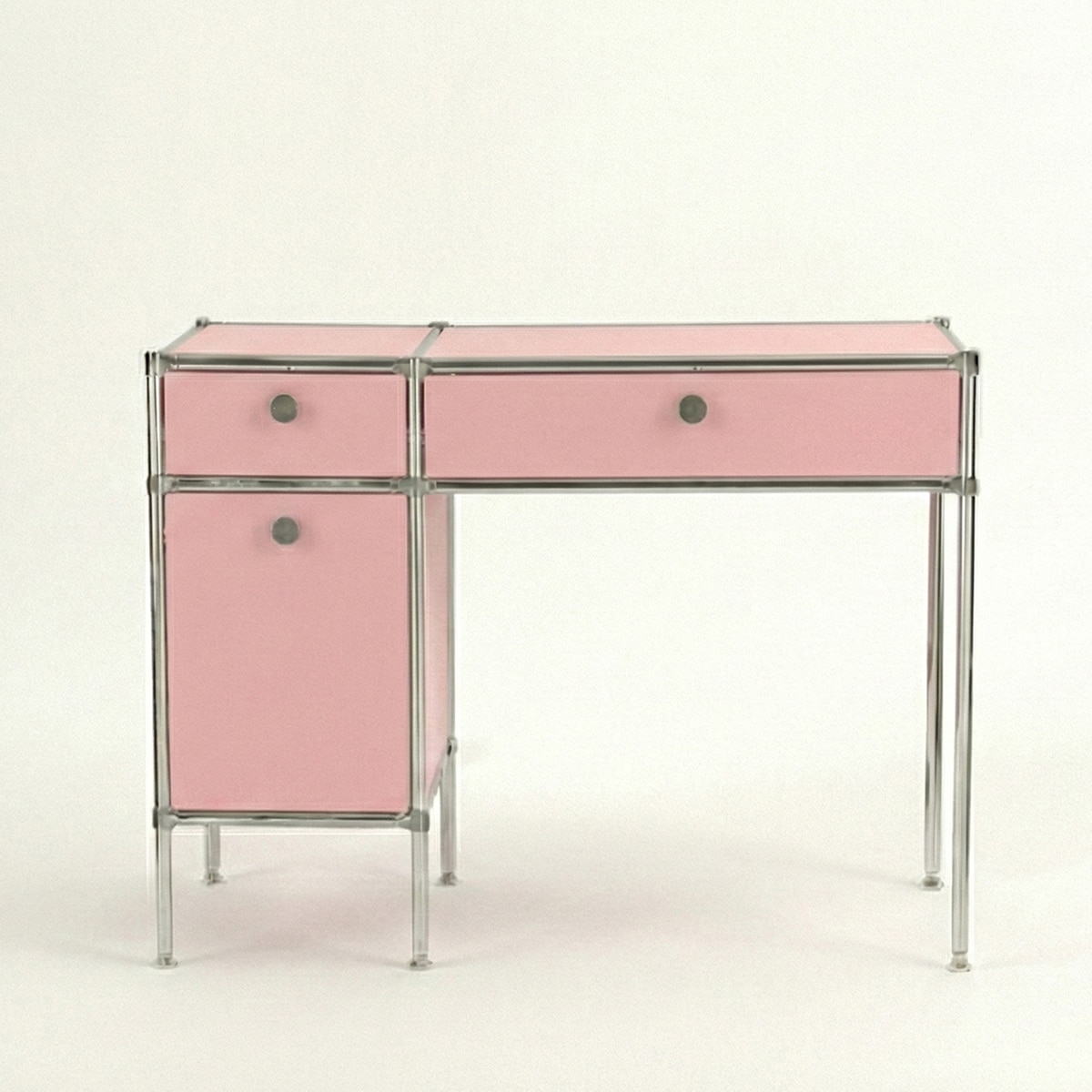 더원 모듈 싱글 화장대 - 핑크