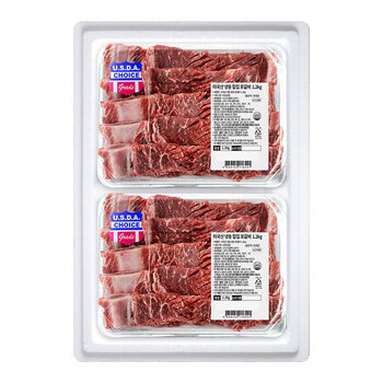 미국산 냉동 칼집 포갈비 1.2kg x 2팩