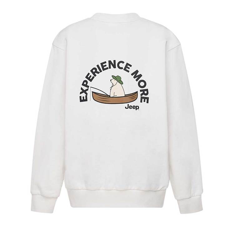 지프 키즈 베이직 로고 크루넥 - 화이트, 150