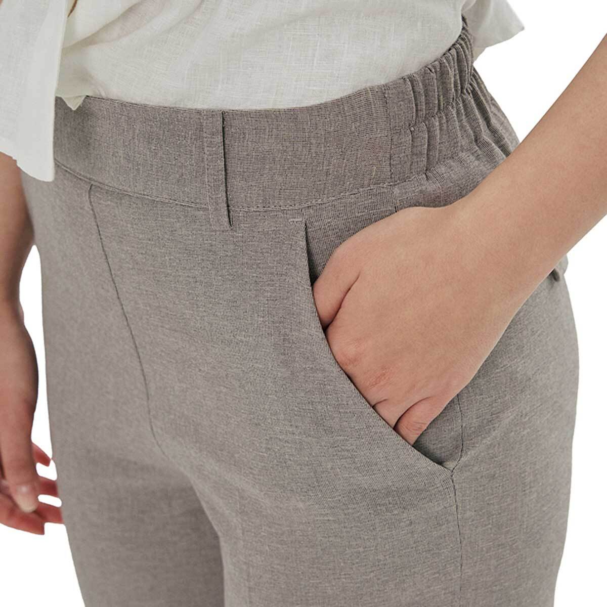 SOUP 여성 슬림핏 팬츠 - 브라운