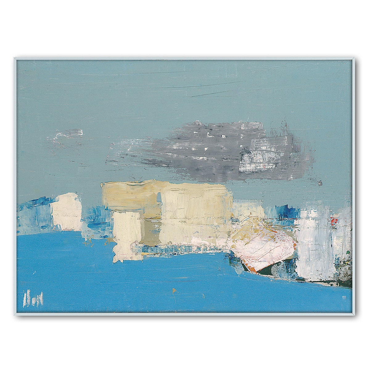 지클레 그림 액자 (80 x 60cm 또는 60 x 80cm) - 니콜라스 드 스탈, 청색 구성