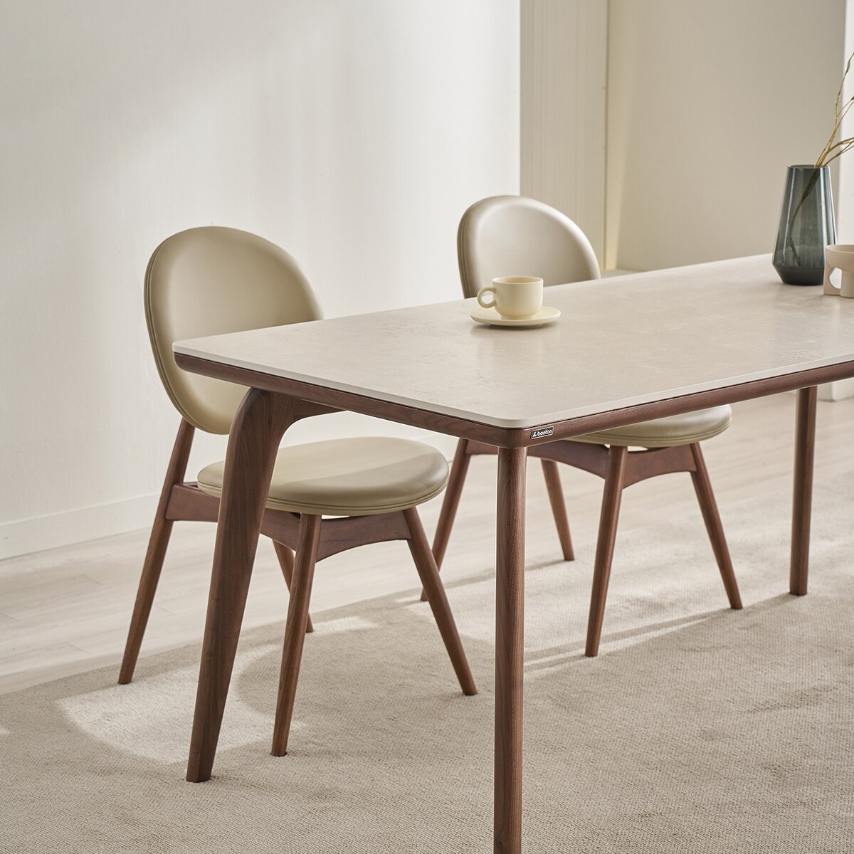 본톤 포세린 세라믹 식탁 의자 세트 - 보스톤, 72W