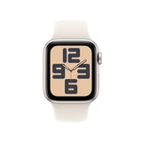 Apple 워치 SE GPS 40mm 스타라이트 알루미늄 스포츠 밴드 - S/M