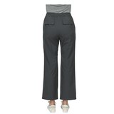 안지크 여성 와이드 밴딩 팬츠 - 그레이