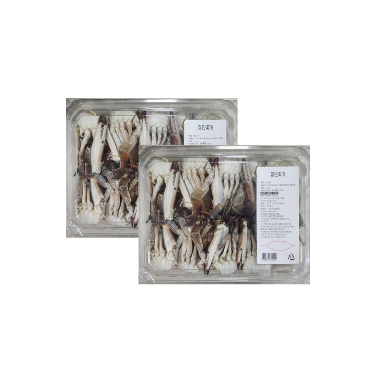 냉동 절단꽃게 1.2kg x 2pack