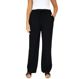 브릭스 여성 리넨 팬츠 - 블랙, S